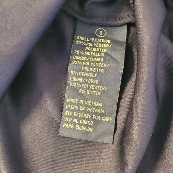 Shelby Nites Womens Evening Midi Dress 8 Metallic Retro 80s 90s Y2K Grandma Mom - Picture 8 of 8